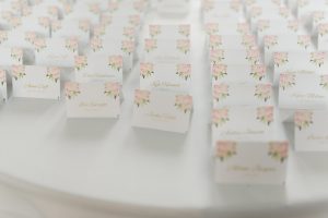 pink escort cards michigan wedding planner