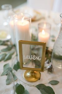 lucite gold table number